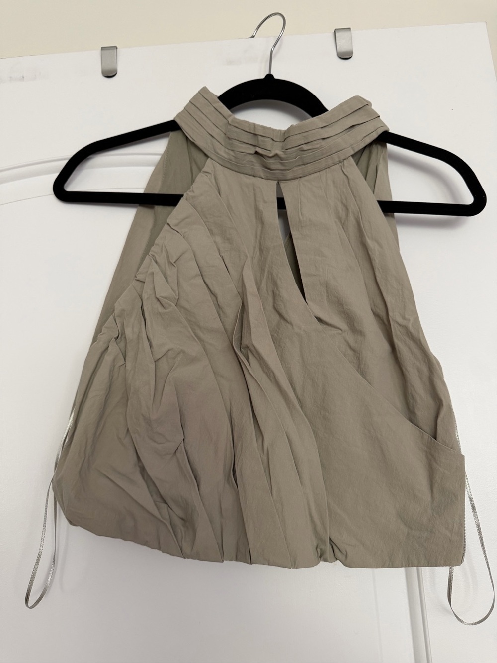 Zara Neutral Light Taupe Halter Blouse